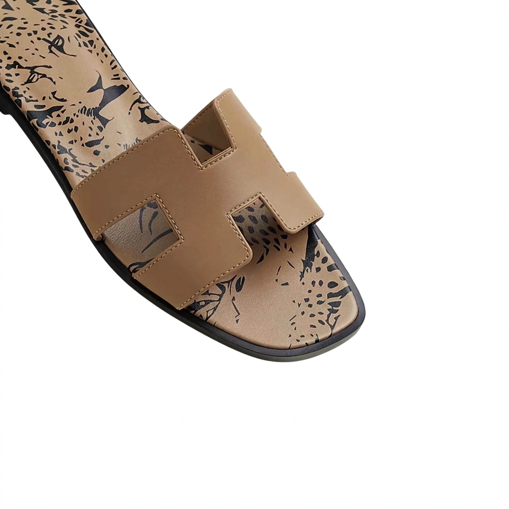 Oran Sandal Calfskin Beige Argile