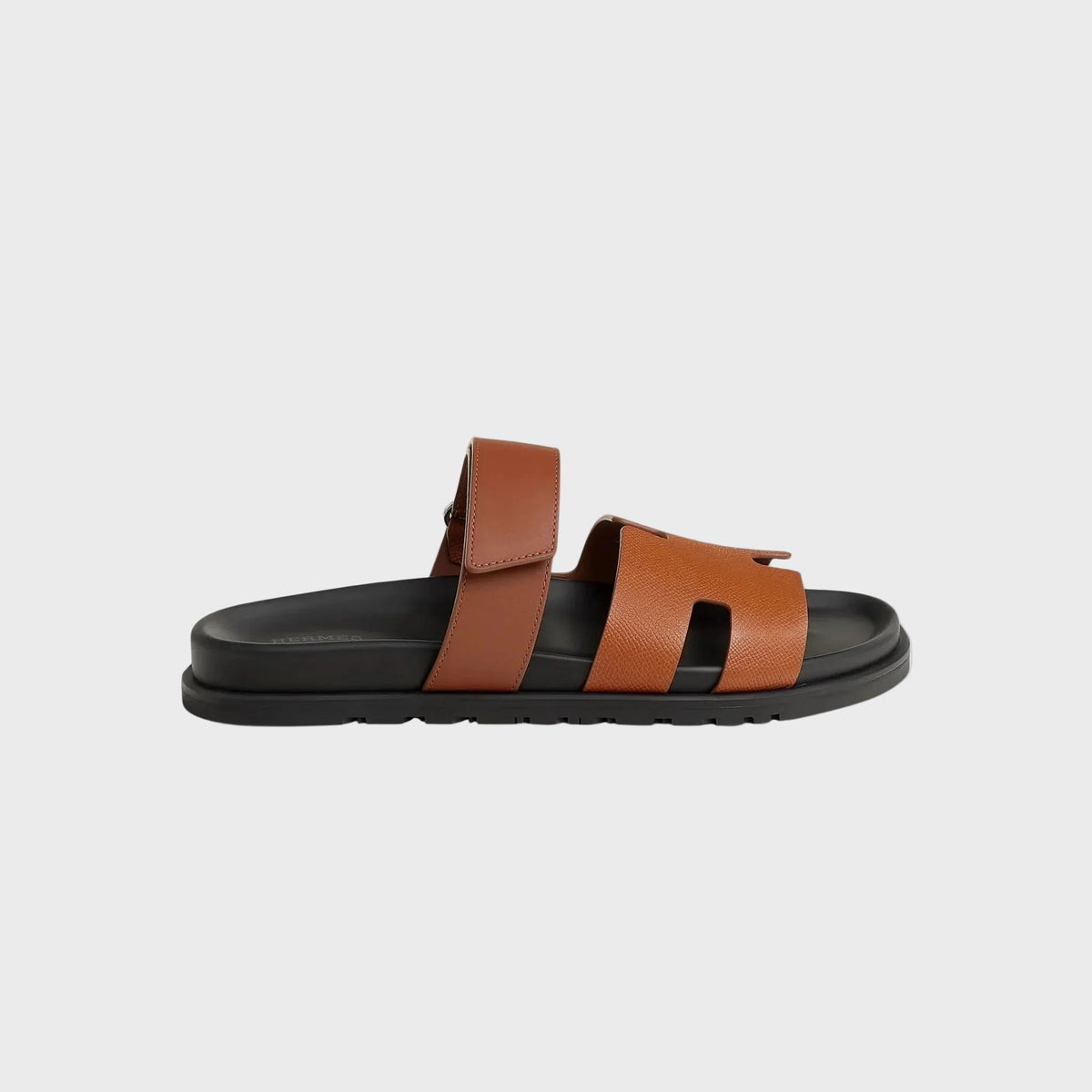 Hermes Chypre Sandals in Calfskin and Epsom Heritage Calfskin Men