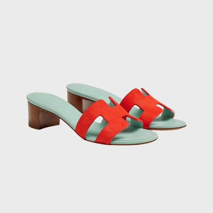Hermes Oasis Sandals in Suede Goatskin