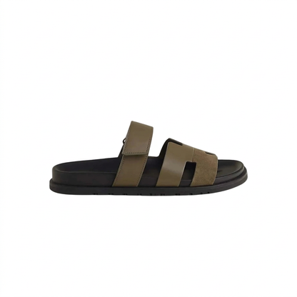 Chypre Sandal Calfskin and Suede Goatskin Men