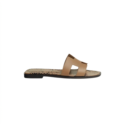 Oran Sandal Calfskin Beige Argile