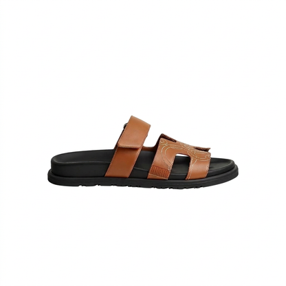 Chypre Sandal in Panoplie Equestre Embroidered Calfskin Women