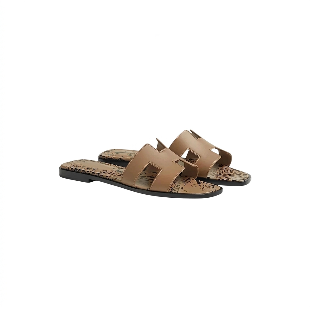 Oran Sandal Calfskin Beige Argile