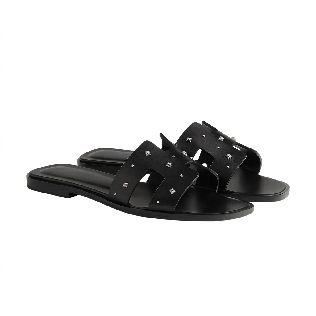 Oran Sandal Calfskin with Medor Studs